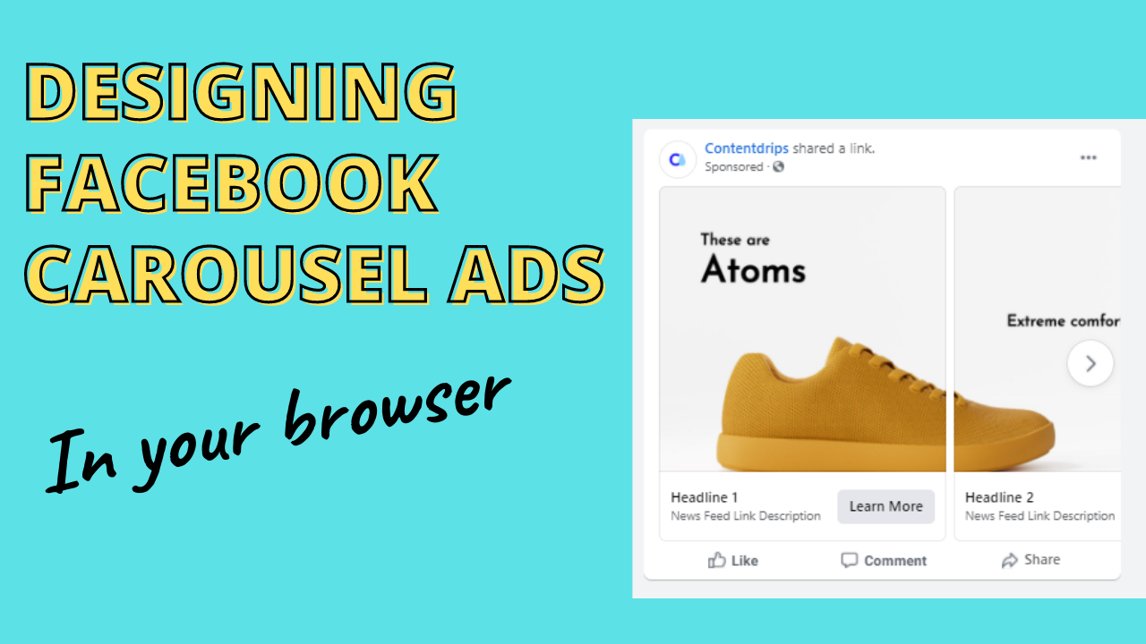 designing carousel ads in your browser