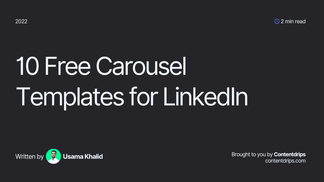 Free Carousel Templates for LinkedIn