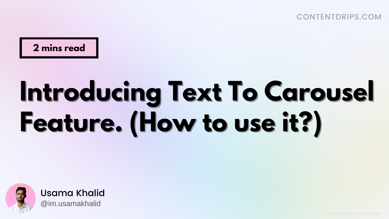 turn text into carousel post