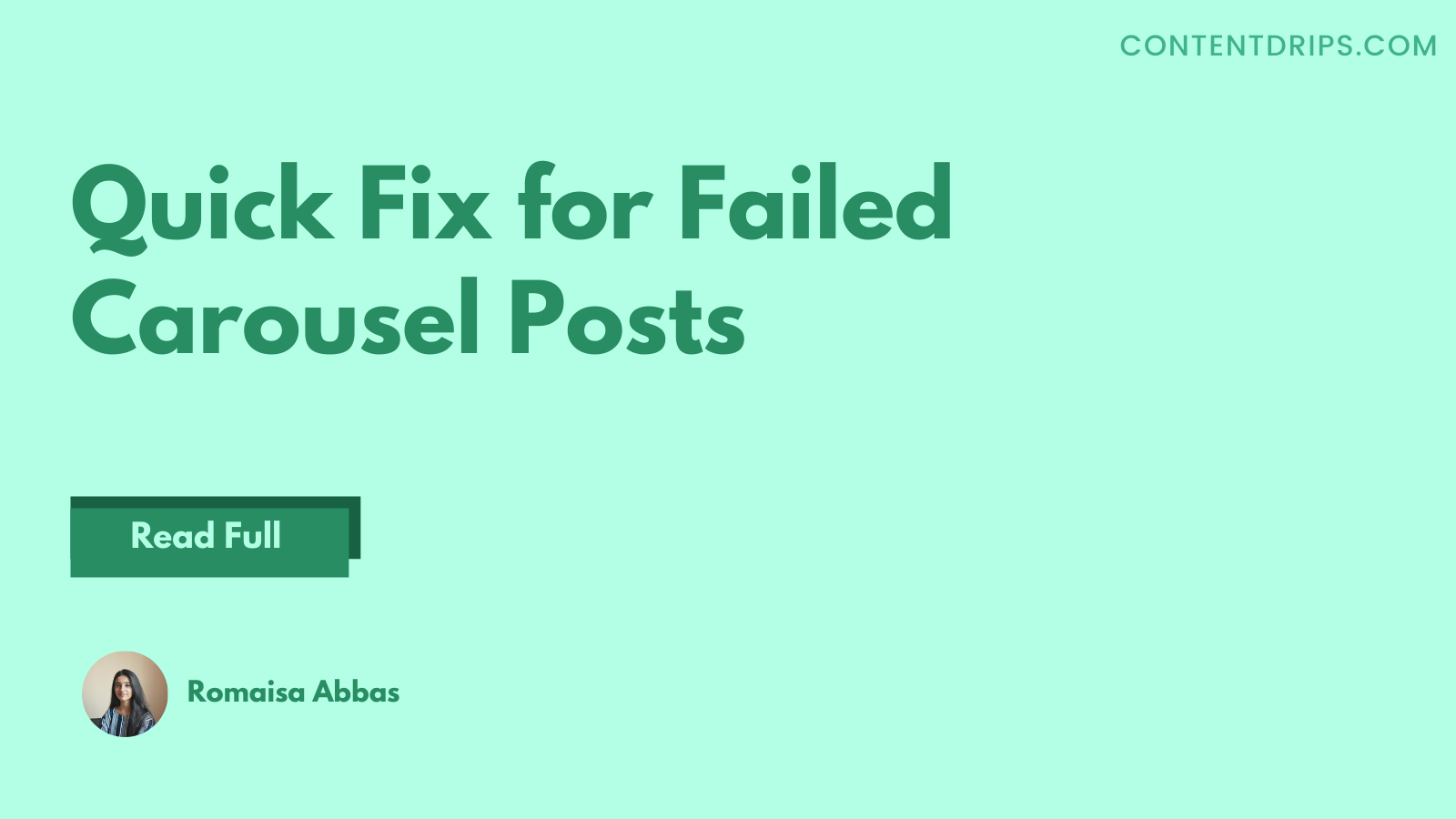 Quick fix for failed carousels posts