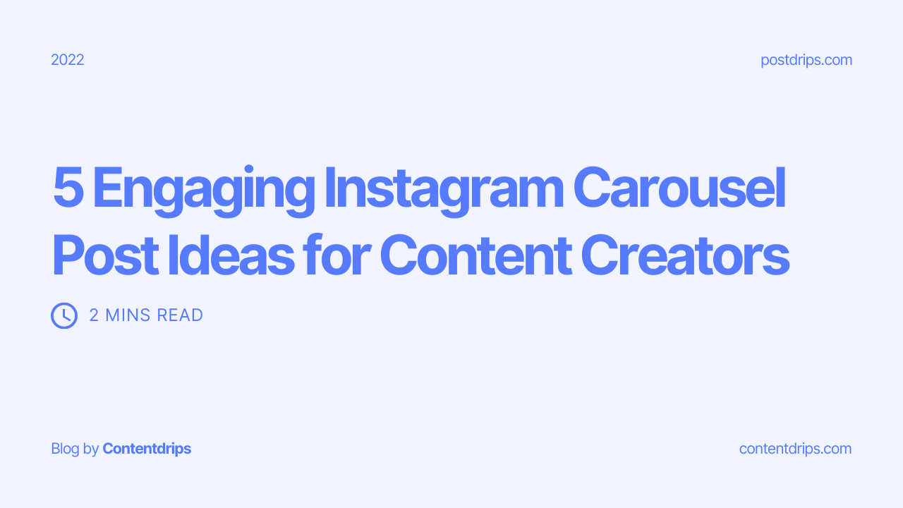 Instagram Carousel Post Ideas