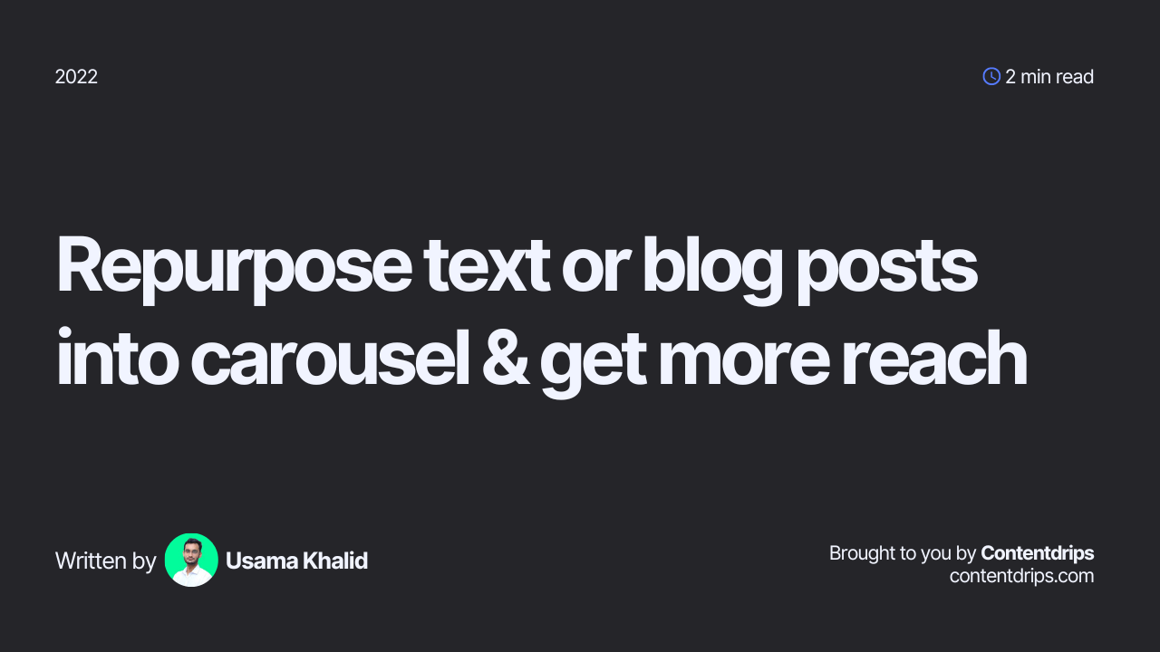 turn blogs into linkedin carousel posts