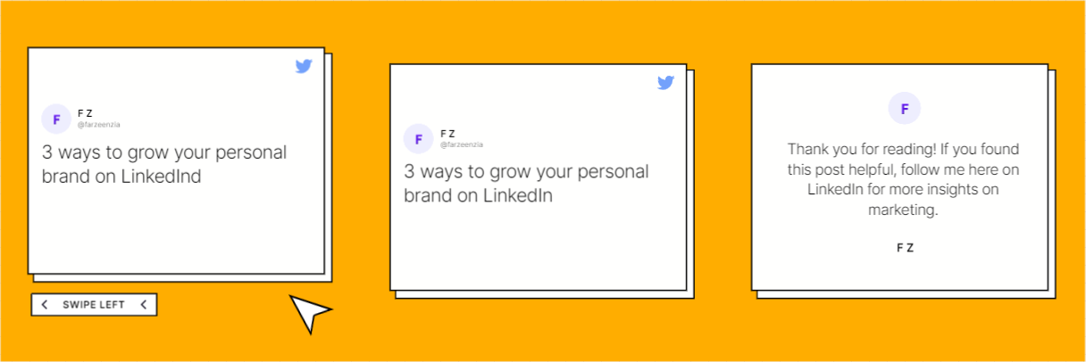 10 Perfect Twitter thread to LinkedIn carousel templates - Contentdrips