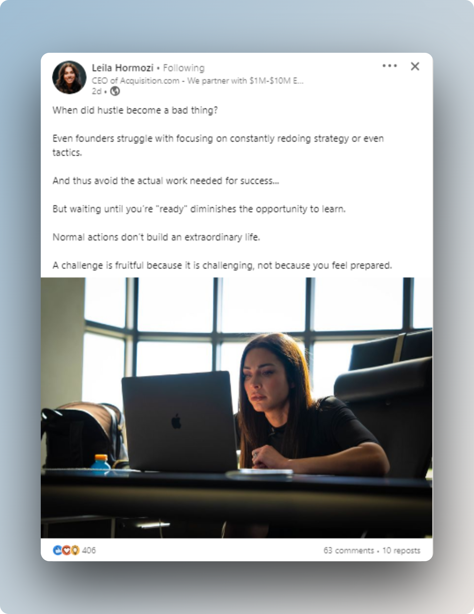 Example Simple Quote 11 Types of Posts That Go Viral on LinkedIn + Examples - Contentdrips