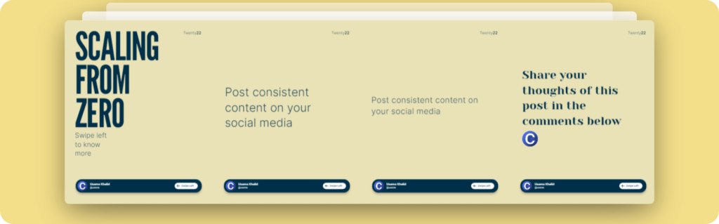 free and customizable LinkedIn and Instagram carousel templates