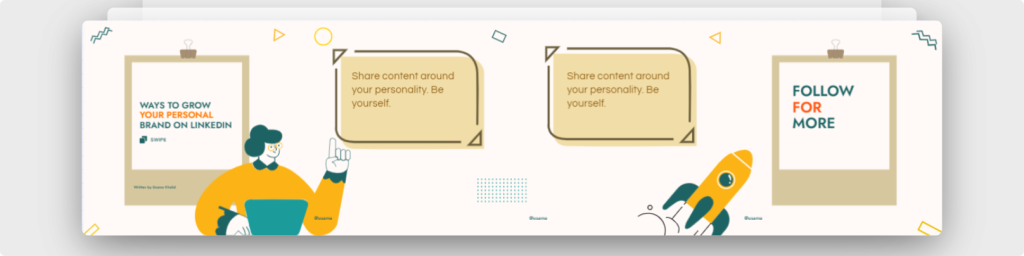 free and customizable LinkedIn and Instagram carousel templates