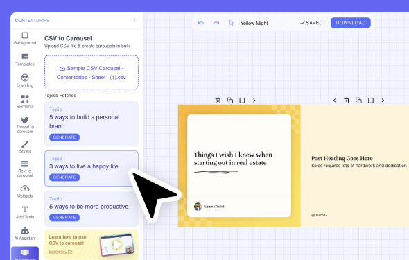 Free Carousel Templates Contentdrips
