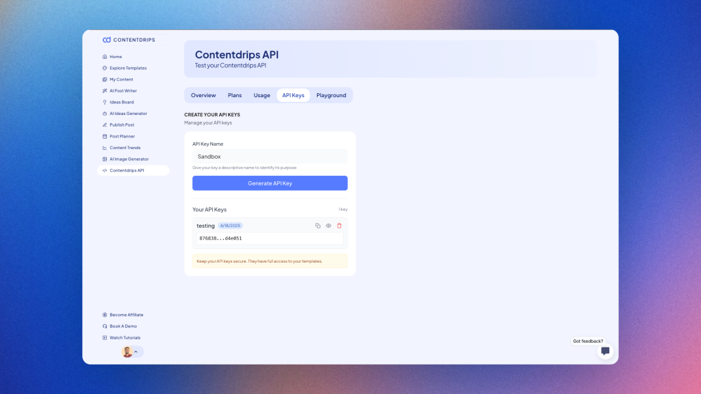 Contentdrips API