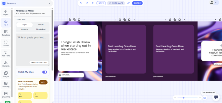 AI Instagram Carousel Generator | AI Carousel Maker