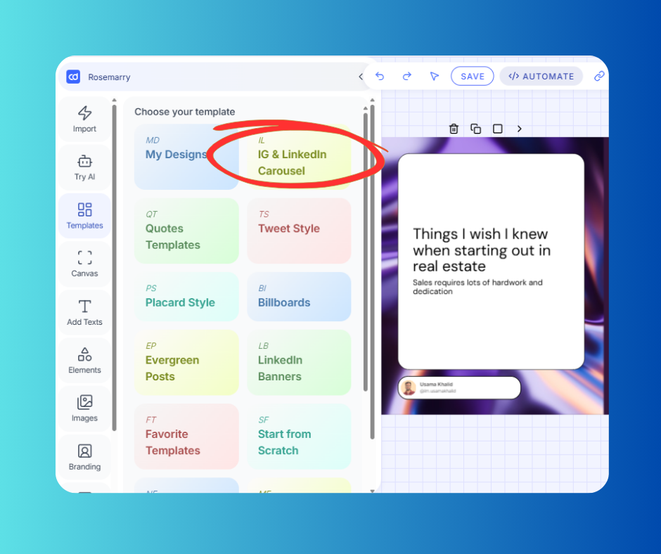 LinkedIn Carousel Templates